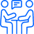 Menschen im Gespräch an einem Tisch als Icon