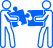 Menschen halten Puzzleteile aneinander als Icon